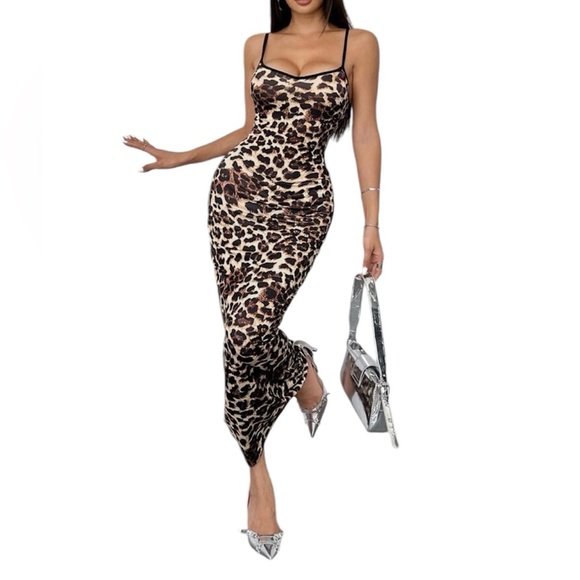 Leopard Print
Contrast Binding Cami Dress - Picture 1 of 3